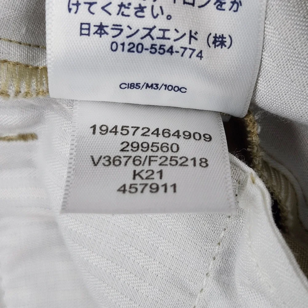 Lands End Traditional Fit Comfort Waist‎ Khaki Chino Pants Mens Size 35x30.5